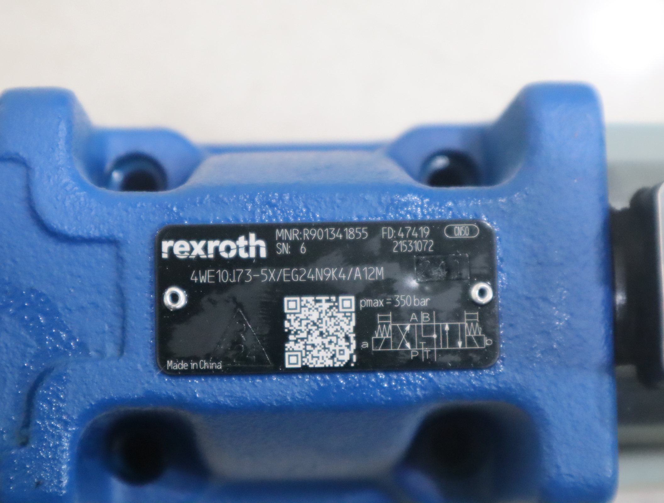 4WE10J73-5X/EG24N9K4/A12M R901341855 德国力士乐REXROTH电磁阀