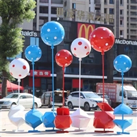 玻璃钢仿真热气球雕塑 彩绘热气球雕塑摆件