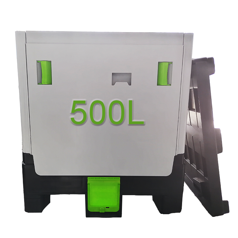 500L食品级液体包装用可折叠塑料吨箱周转箱