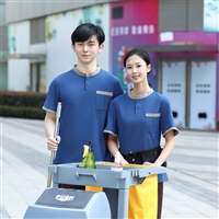 小区物业保洁服装 夏季保洁服 短袖  polo衫 好看的酒店工作服