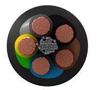 GRDGOU-JN 起重机和提升机电缆，柔性扁平电缆，有CE认证