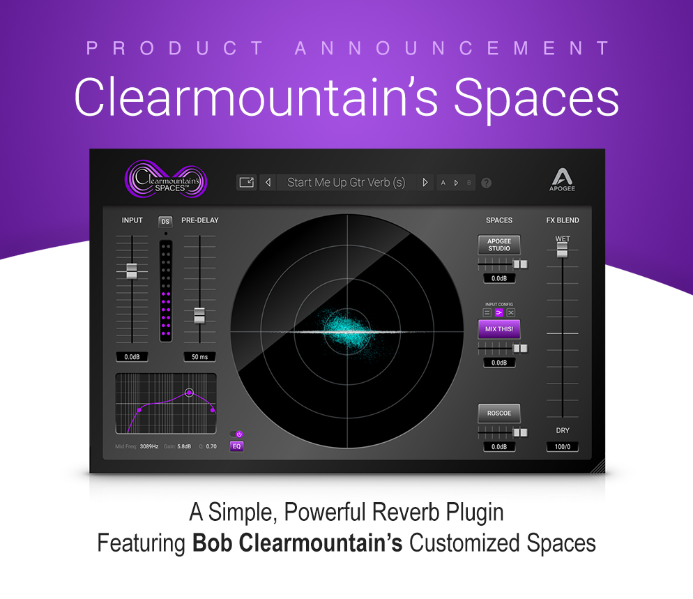 Apogee Clearmountain s Spaces混响插件