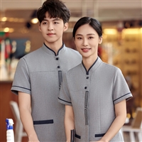 物业服装定制 短袖绿色纯棉透气凉爽工作服  polo衫保洁