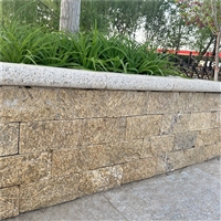 民宿院落 天然虎皮黄蘑菇石 不规则花岗岩铺砖 黄木纹砂岩