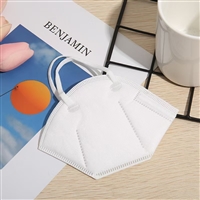 KN95口罩防尘防护白色5层立体折叠一次性口罩男女通用 