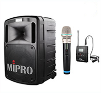 MIPRO咪宝双话筒大功率MA808无线扩音机音箱