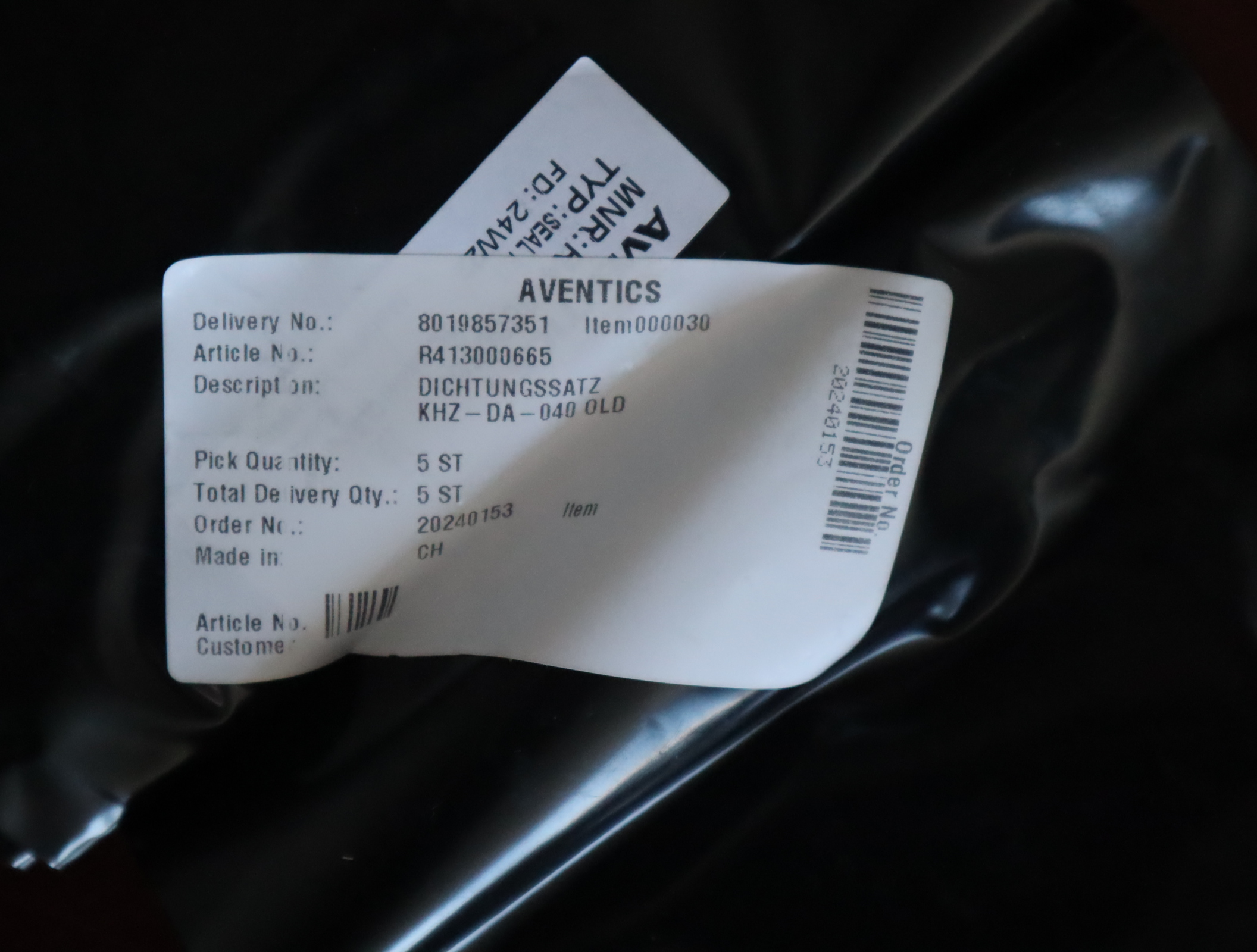 R413000665 SEAL KIT KHZ-DA-040 OLD 安沃驰AVENTICS气动阀密封件