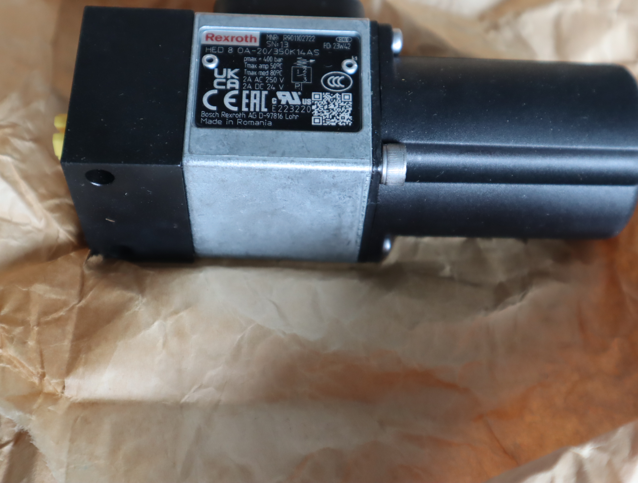 R901102722 HED8OA-2X/350K14AS 力士乐REXROTH压力开关压力继电器