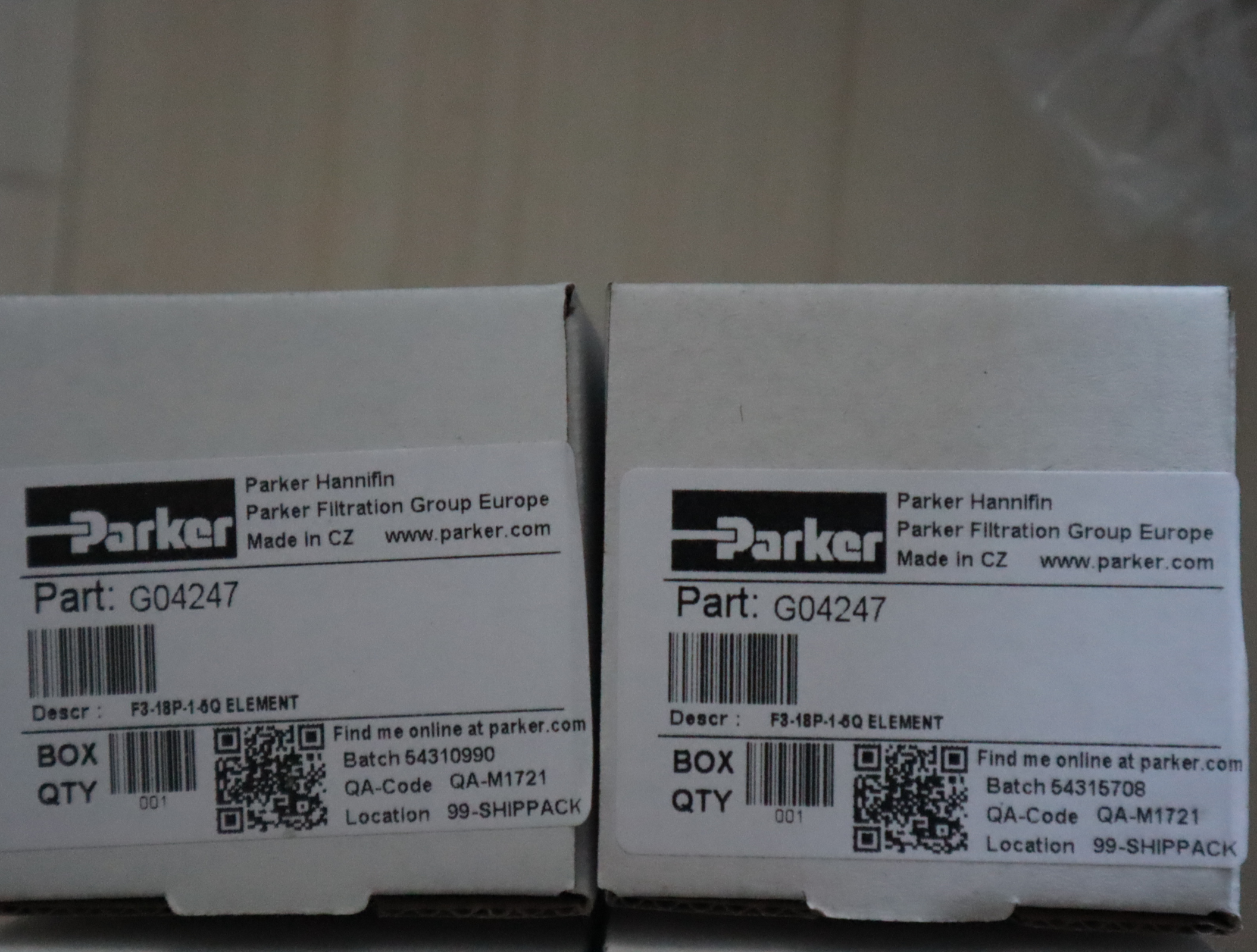 G04247 F3-18P-1-5Q ELEMENT 美国派克PARKER过滤器滤芯