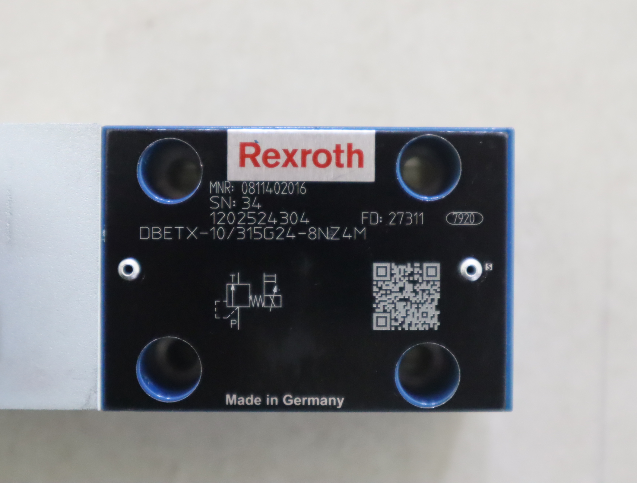 0811402016 DBETX-10/315G24-8NZ4M 德国力士乐REXROTH比例溢流阀