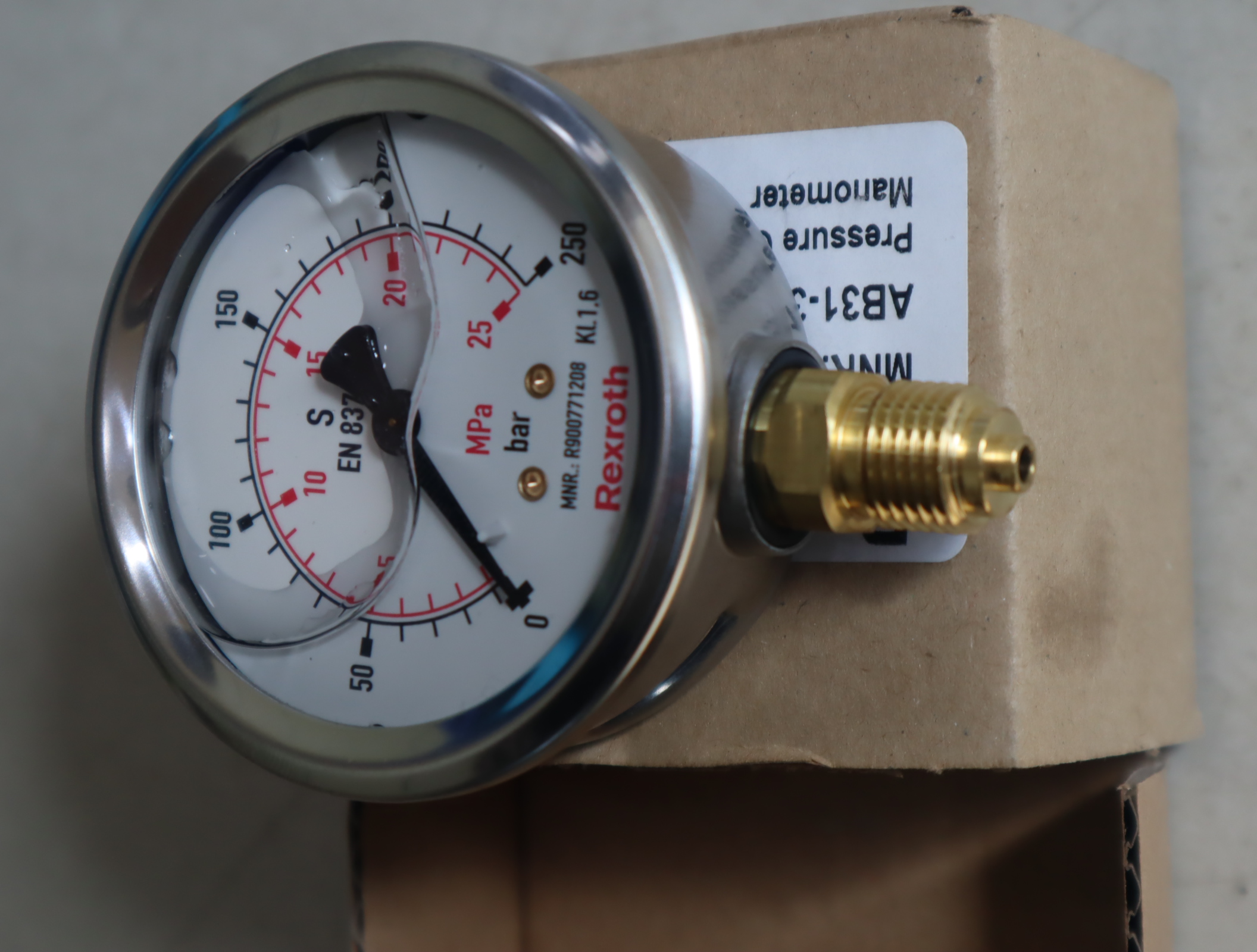 R900771208 AB31-38/63-250 BAR/MPA 德国力士乐REXROTH压力表