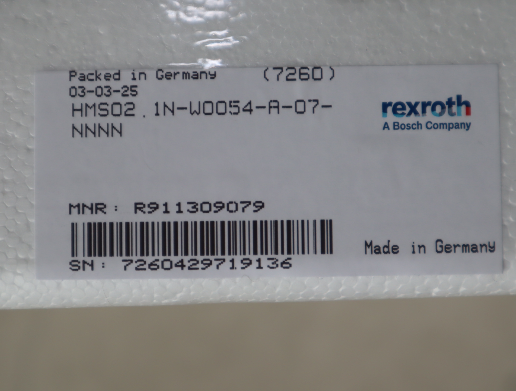 R911309079 HMS02.1N-W0054-A-07-NNNN 力士乐REXROTH伺服驱动器