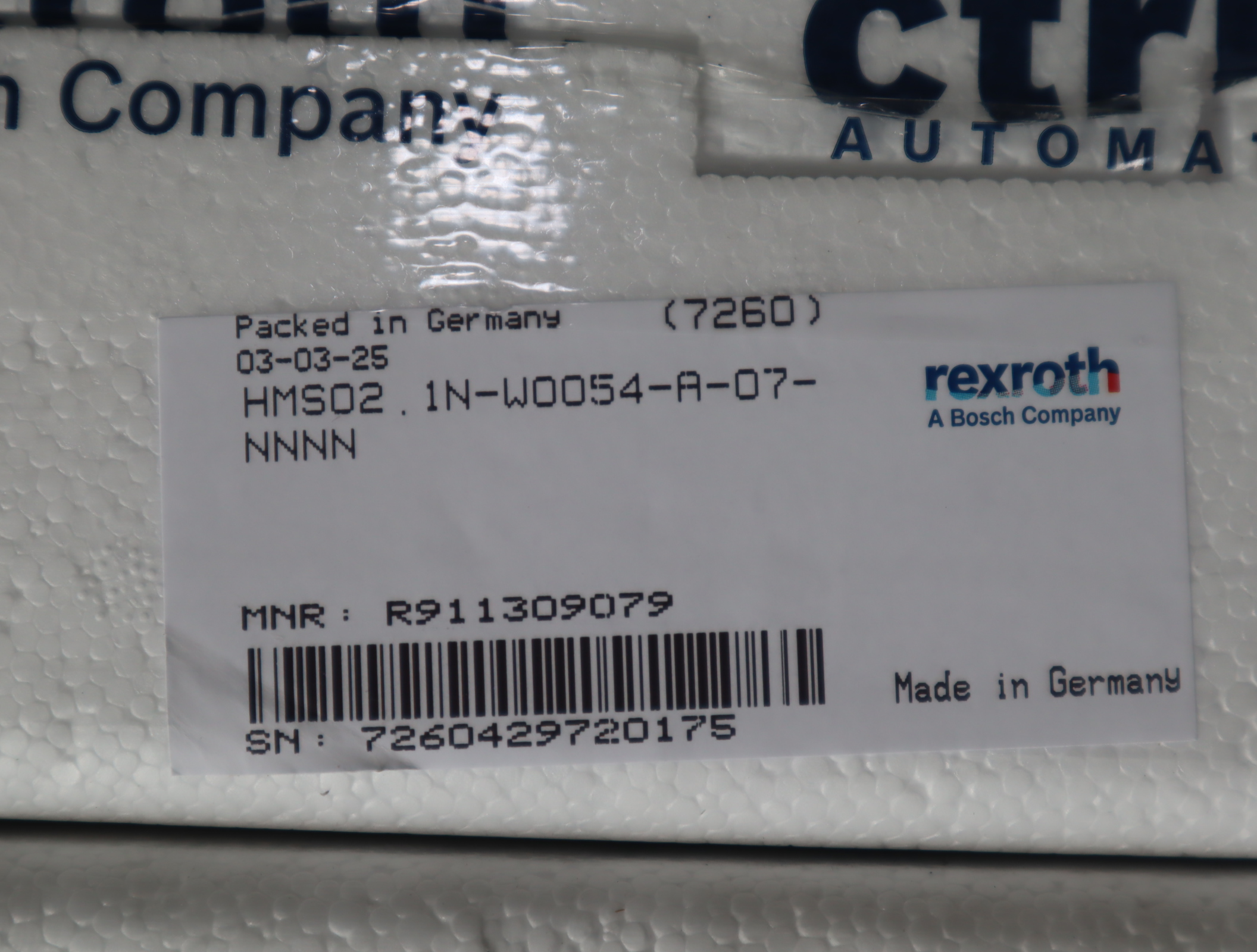 R911309079 HMS02.1N-W0054-A-07-NNNN 力士乐REXROTH伺服驱动器