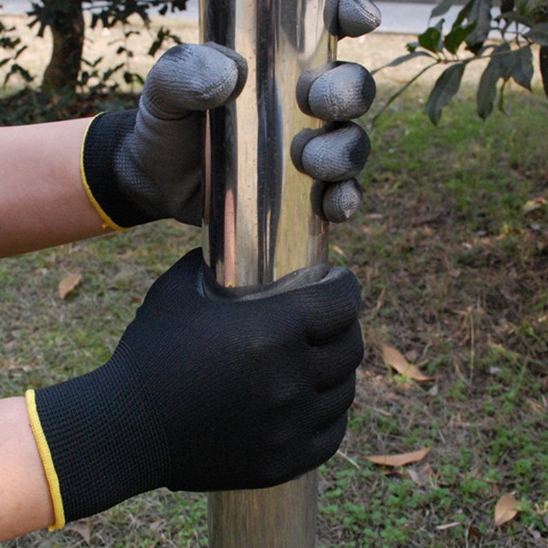 爆款：DPU118涤纶手套 涂层采用PU 日常工业手套