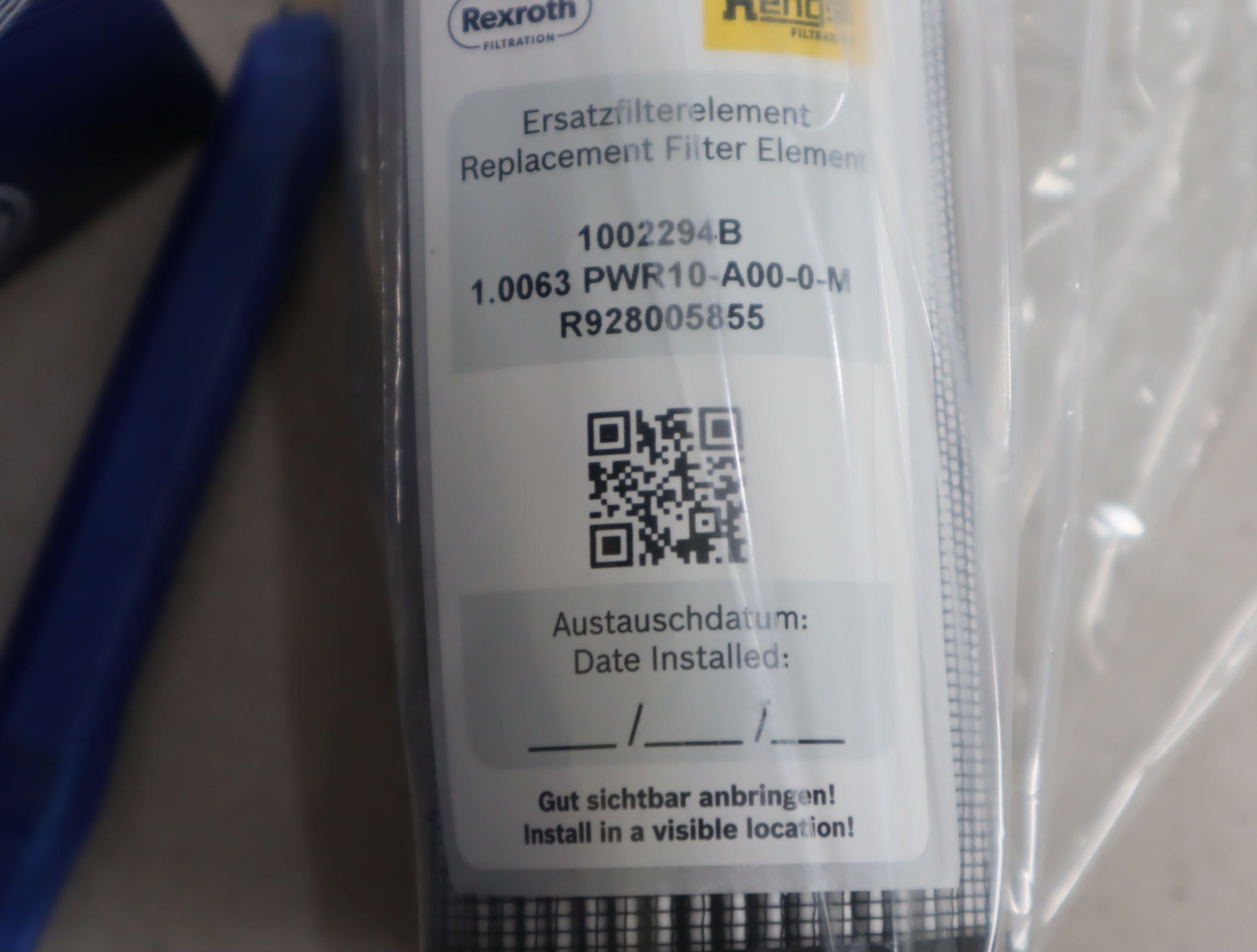 R928005855 1.0063 PWR10-A00-0-M 1002294B 汉格斯特HENGST