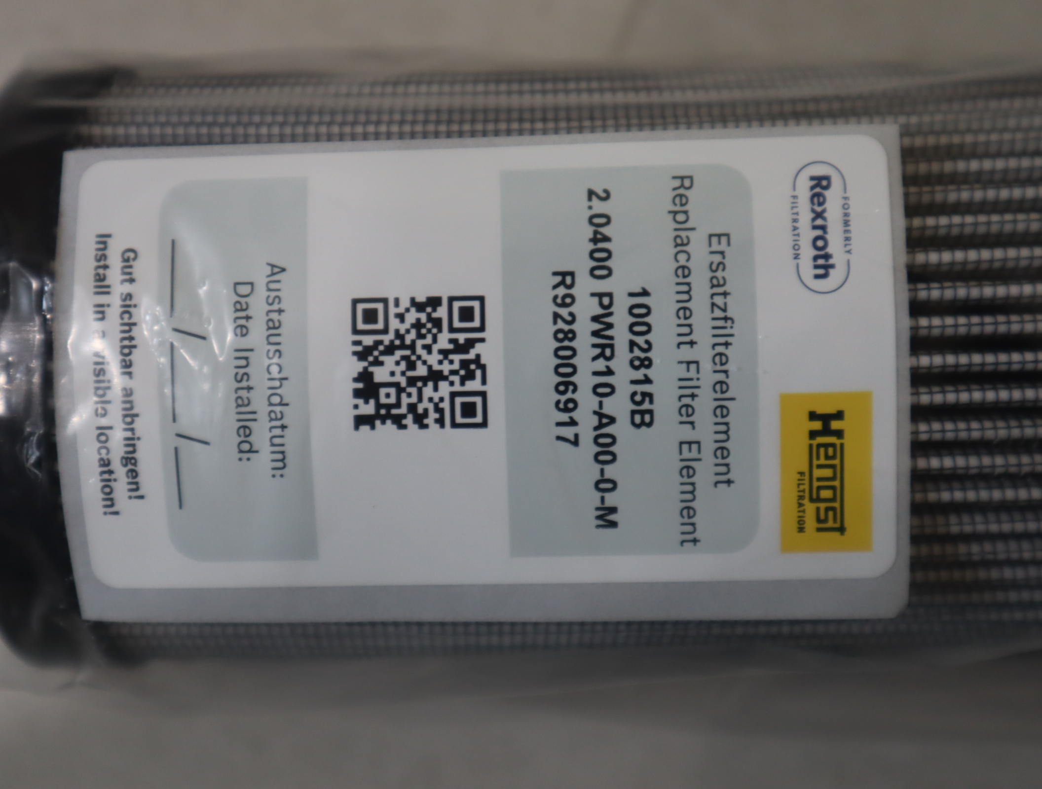 R928006917 2.0400 PWR10-A00-0-M 1002815B 汉格斯特HENGST滤芯