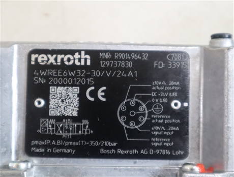 R901496432 4WREE6W32-3X/V/24A1 德国力士乐REXROTH比例阀