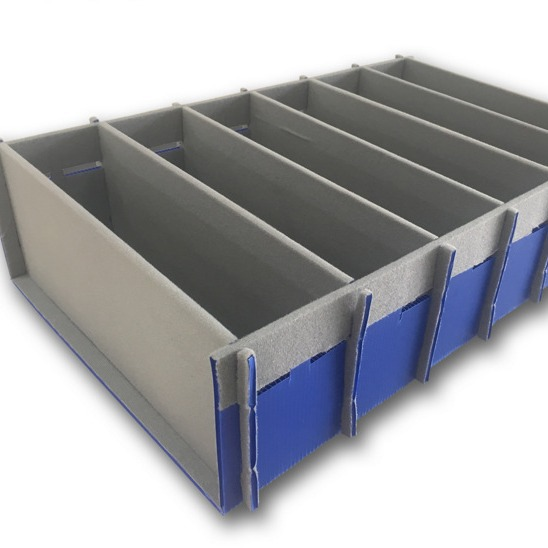 厂家定制中空板刀卡PP瓦楞折叠内衬箱周转箱卡板塑料格挡隔板