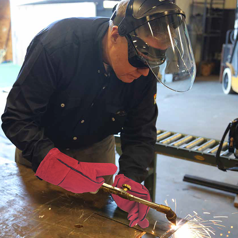 DLW605牛皮防护手套 适用高温行业 制造业 全方位呵护双手