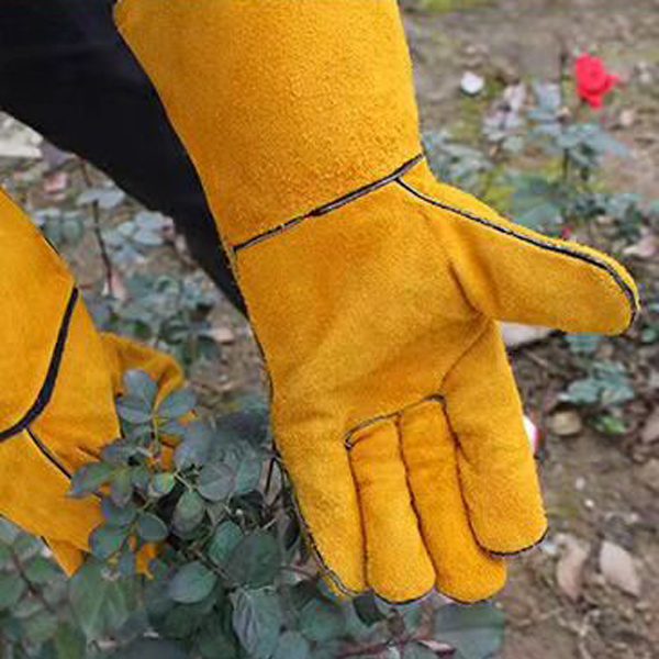 DLW612牛皮手套 手背涤纶材质 多用于高温 工业行业