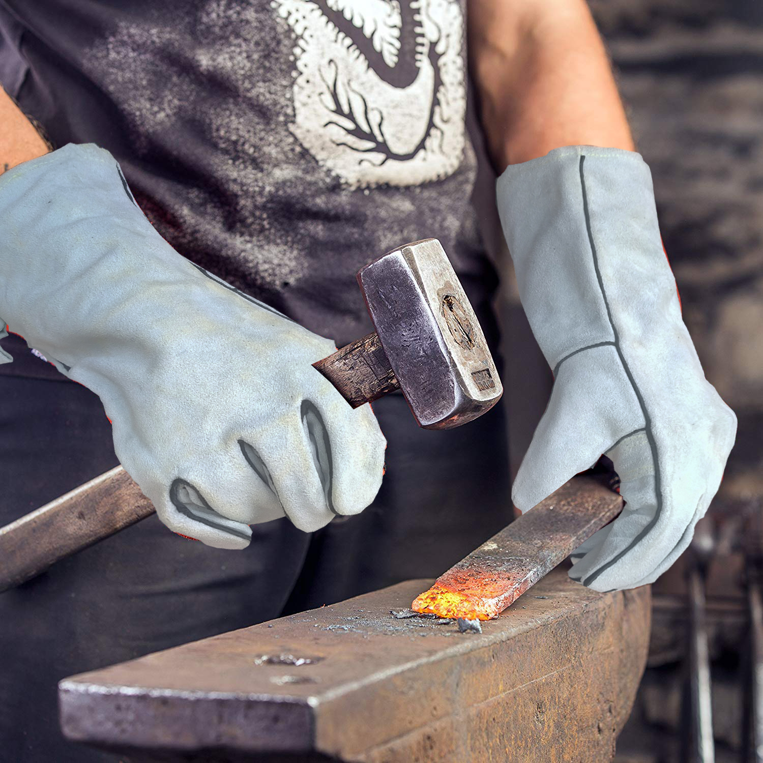 推荐：DLW636灰色牛皮手套 适合多场景作业 实力厂家