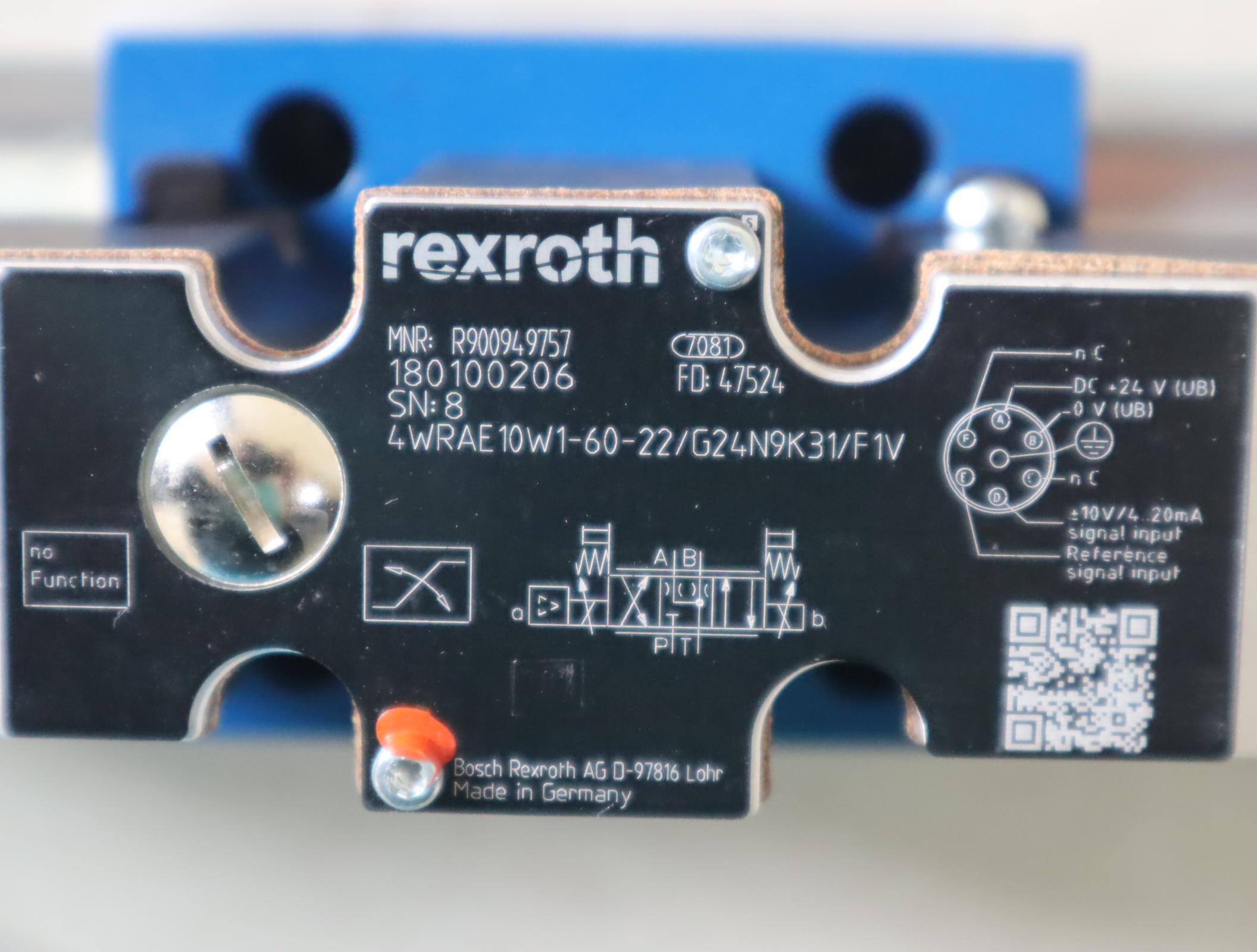 4WRAE10W1-60-22/G24N9K31/F1V R900949757 力士乐REXROTH比例阀