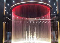 流水发光瀑布水幕墙 拉线水帘 水云间景观定制