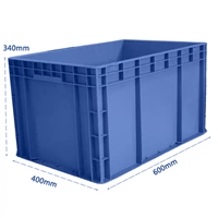 批发455*325*240塑料箱子大号静电周转箱防水瓦楞纸塑胶配盖胶框
