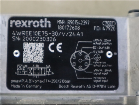 4WREE10E75-31/V/24A1 R901542397 德国力士乐REXROTH比例阀