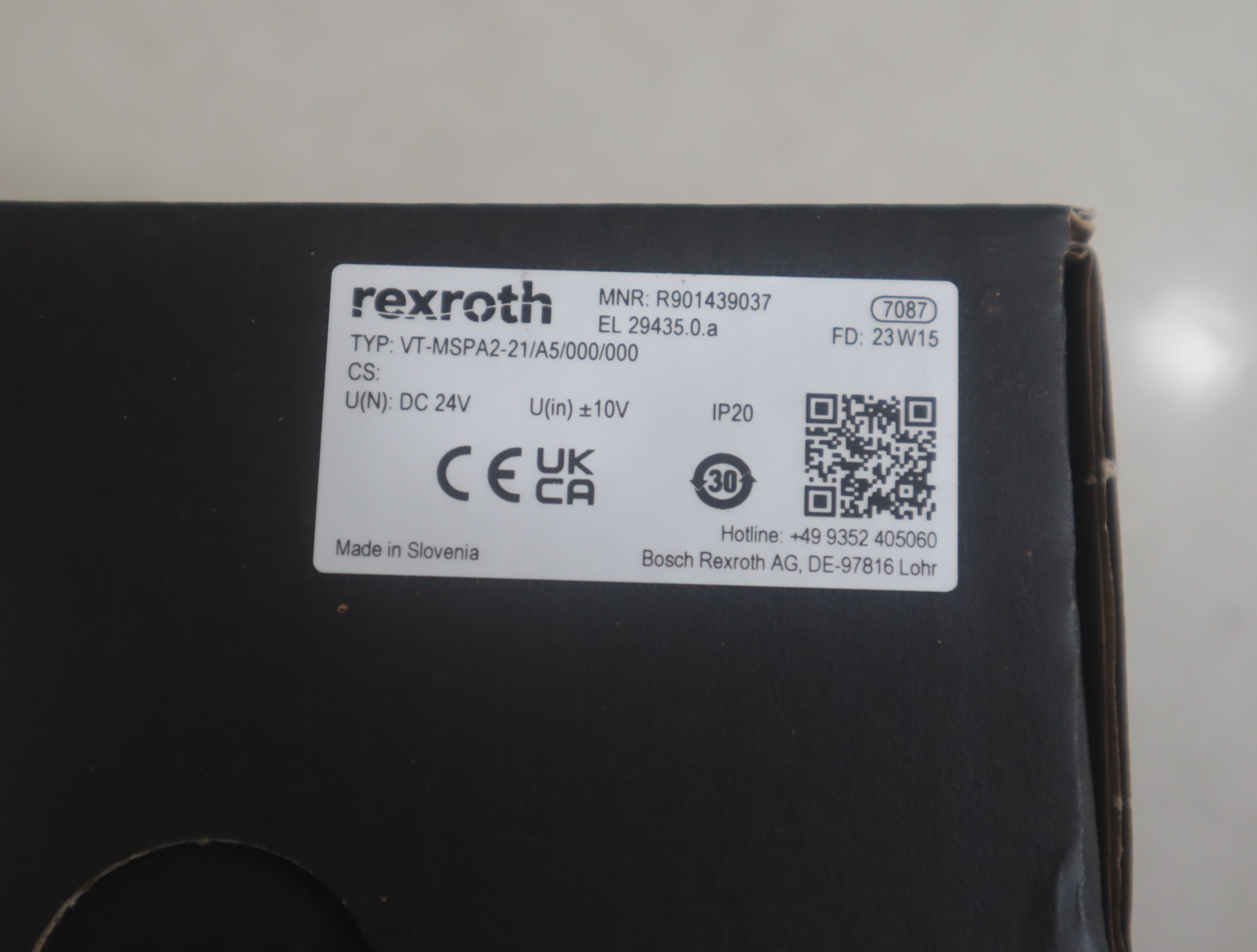 VT-MSPA2-20/A5/000/000 R901439037 德国力士乐REXROTH放大器