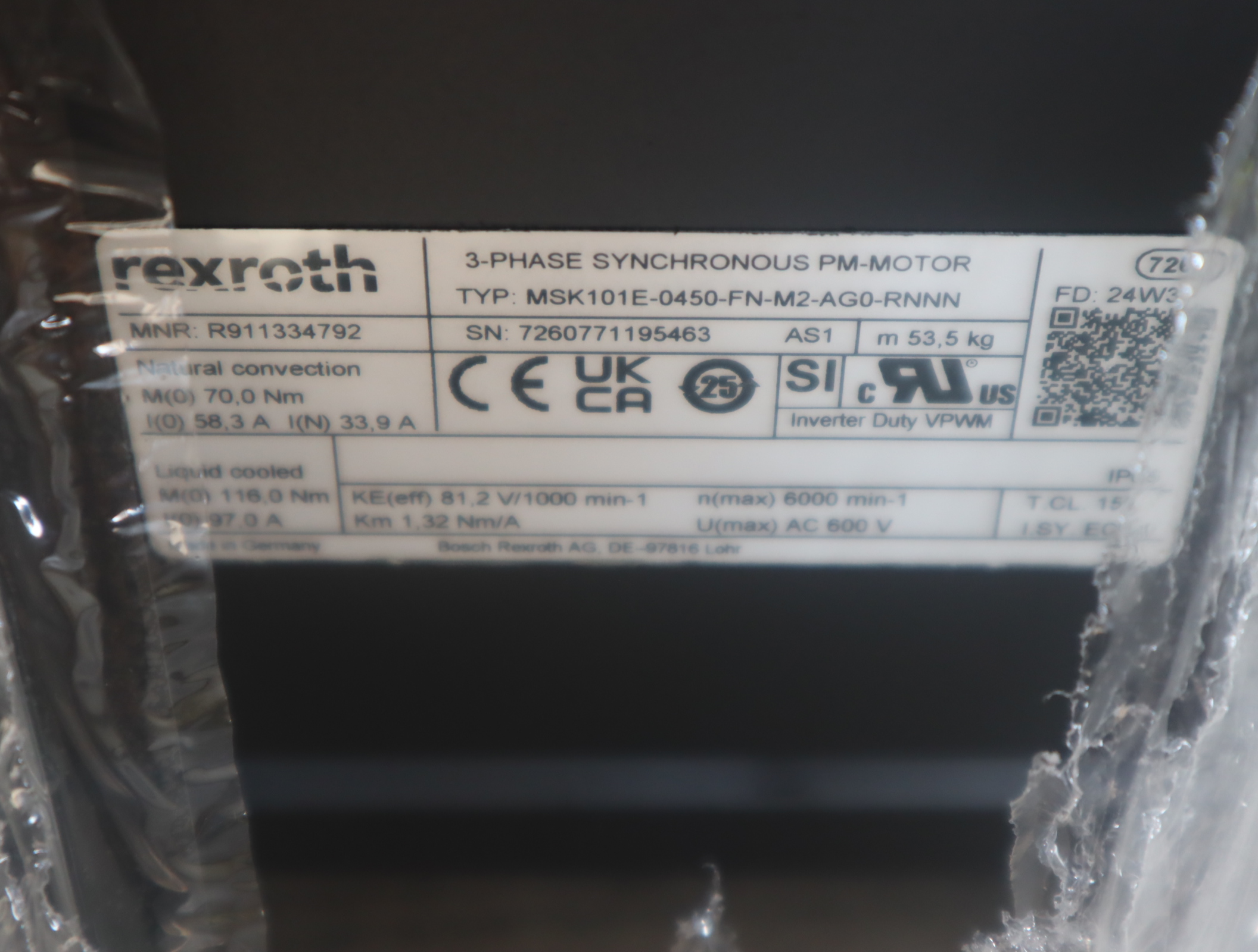 R911334792 MSK101E-0450-FN-M2-AG0-RNNN 力士乐REXROTH伺服电机