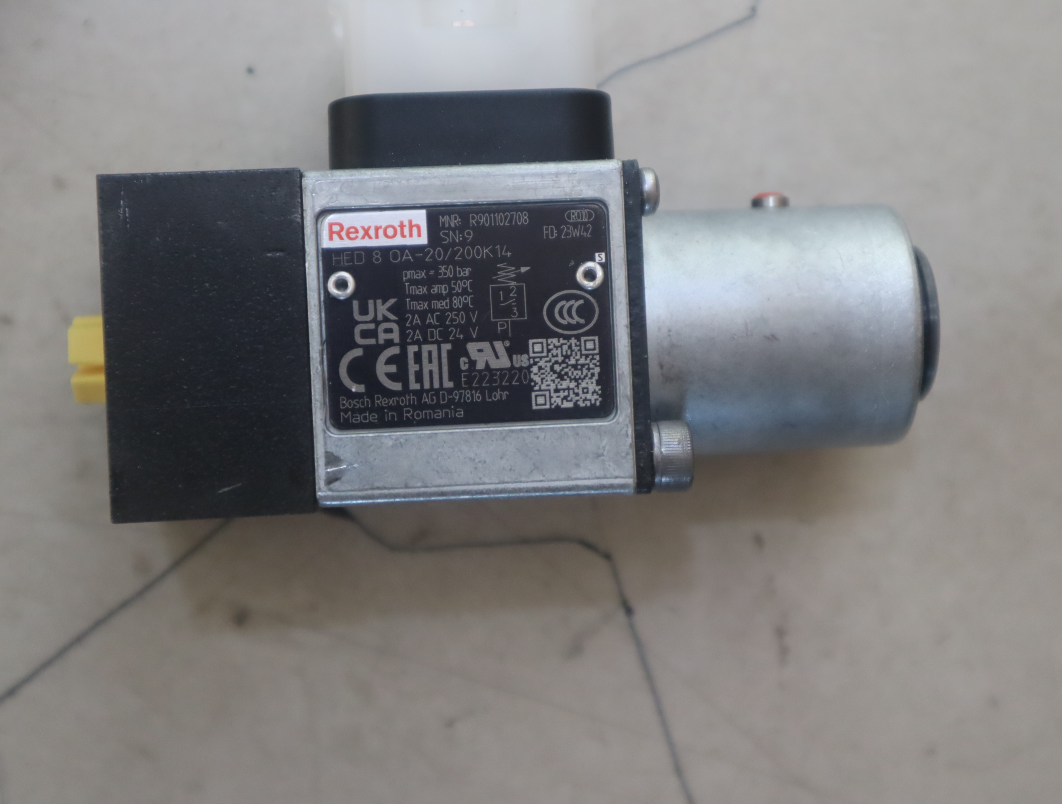 R901102708 HED8OA-20/200K14 力士乐REXROTH压力开关压力继电器