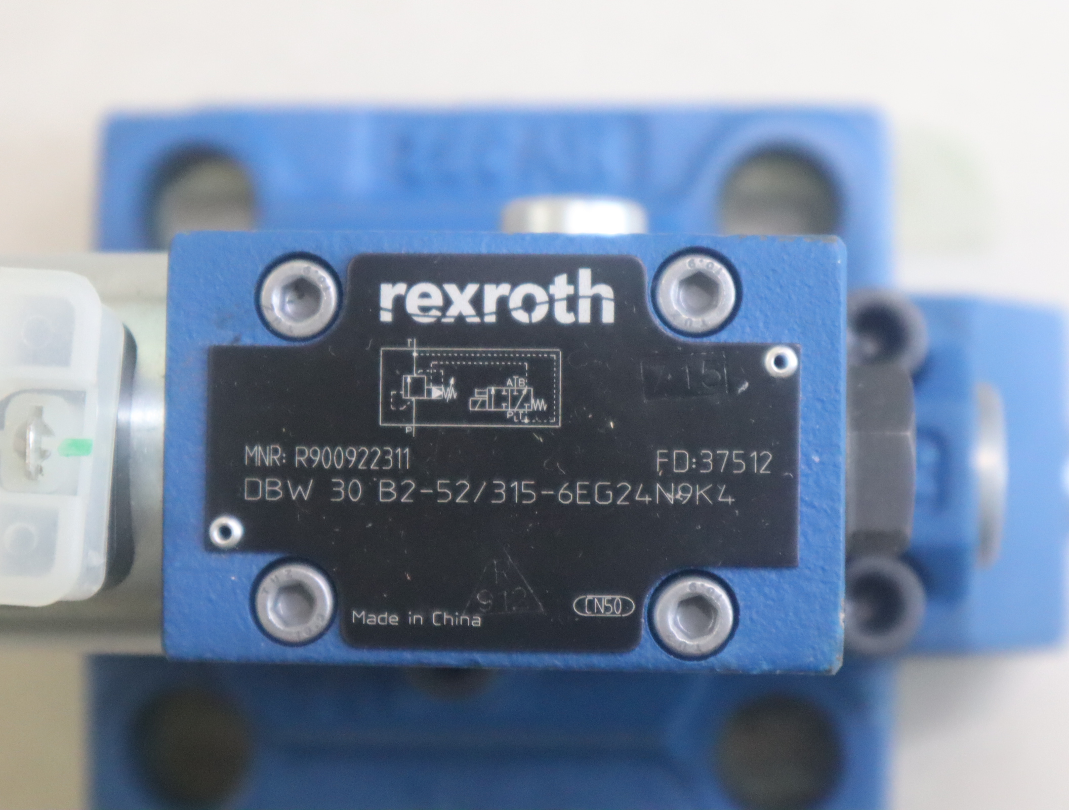 R900922311 DBW30B2-51/315-6EG24N9K4 德国力士乐REXROTH溢流阀