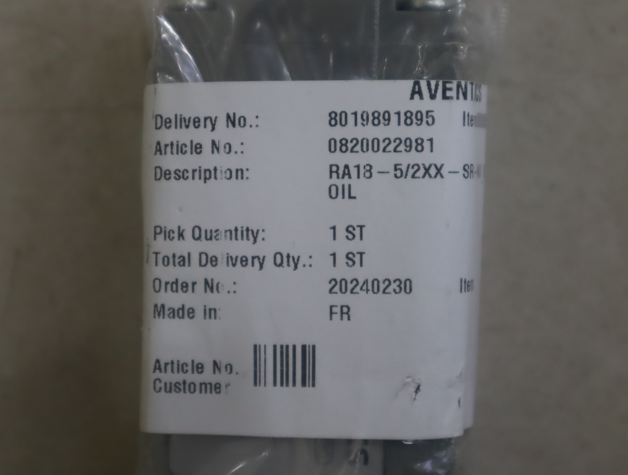 0820022981 RA18-5/2XX-SR-N0 C-OIL 德国安沃驰AVENTICS气动阀