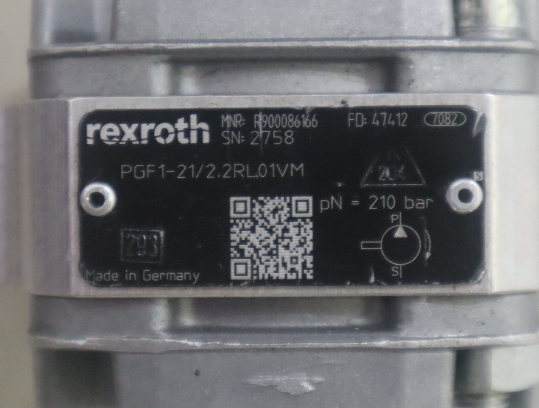 R900086166 PGF1-21/2.2RL01VM 德国力士乐REXROTH齿轮泵
