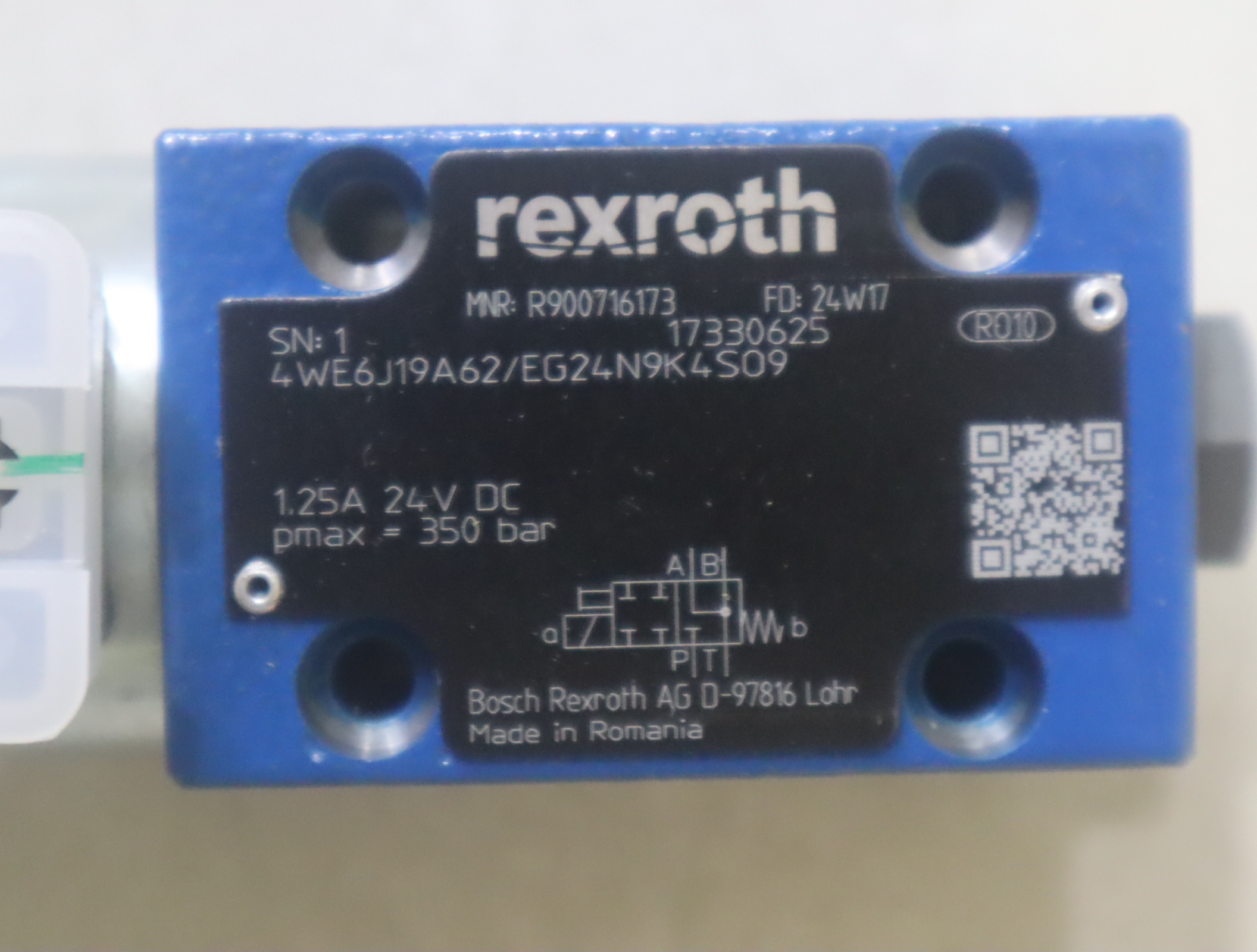 R900716173 4WE6J19A6X/EG24N9K4SO9 德国力士乐REXROTH电磁阀