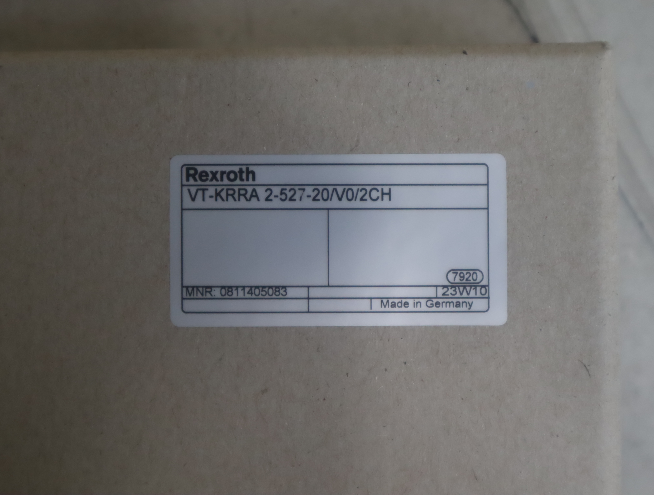 0811405083 VT-KRRA 2-527-2X/V0/2CH 德国力士乐REXROTH放大器