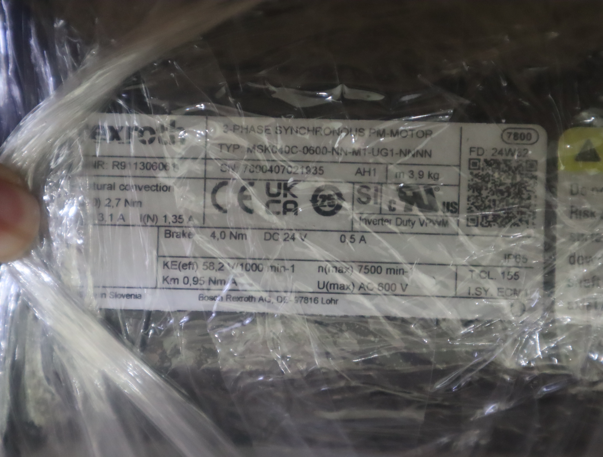 R911306061 MSK040C-0600-NN-M1-UG1-NNNN 力士乐REXROTH 伺服电机