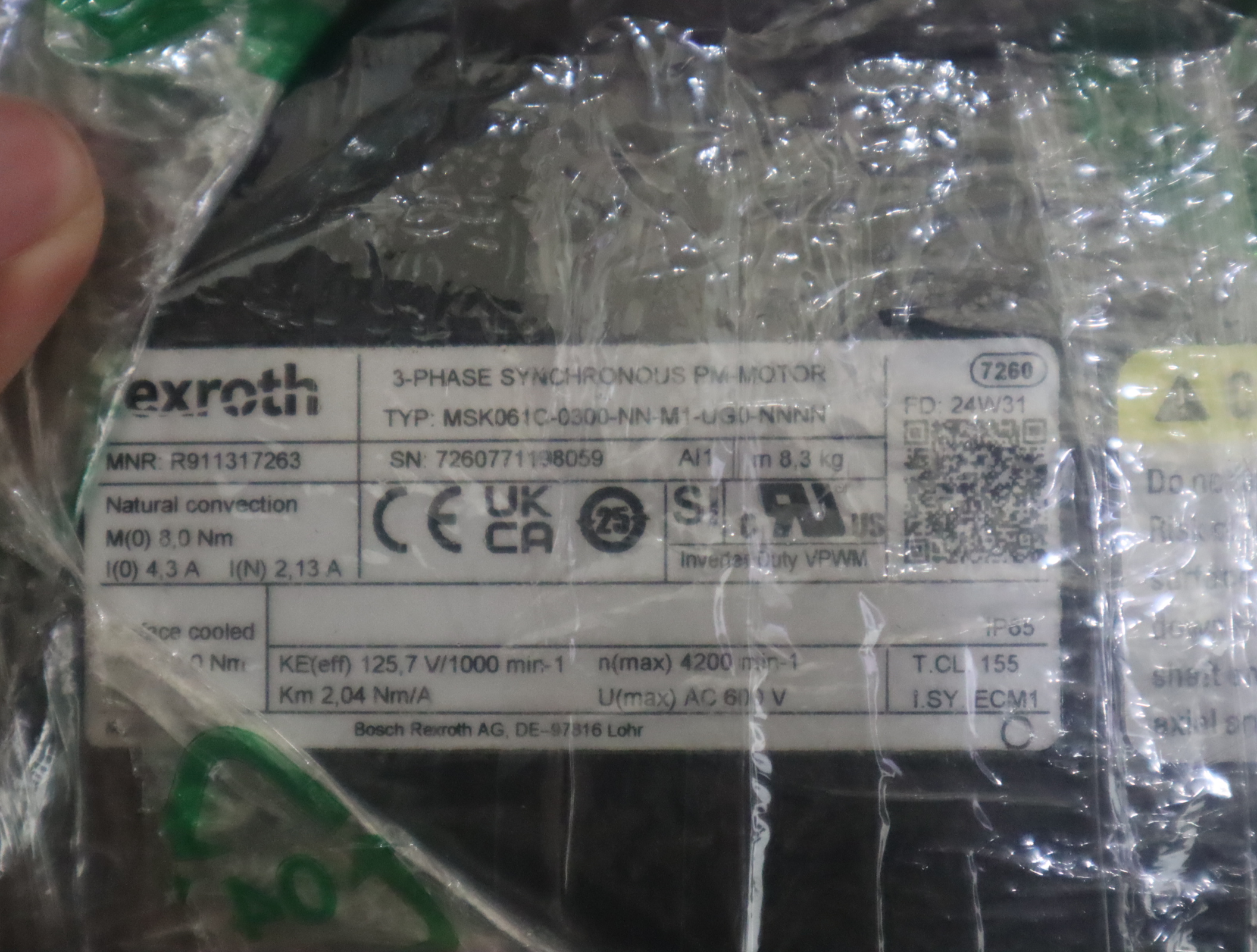 R911317263  MSK061C-0300-NN-M1-UG0-NNNN 力士乐REXROTH伺服电机