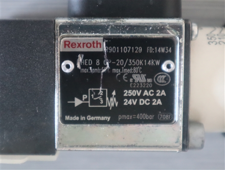 R901107129 HED8OP-2X/350K14KW 力士乐REXROTH压力开关压力继电器