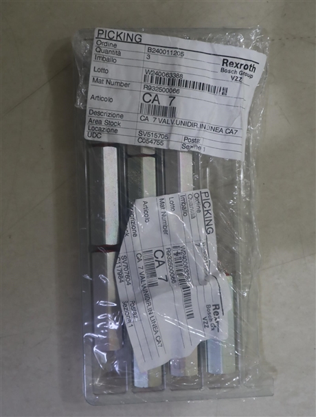 R932500066 CA 7 VALV.UNIDIR.IN LINEA CA7 力士乐REXROTH单向阀