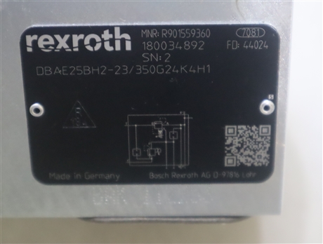 DBAE25BH2-2X/350G24K4H1 R901559360 德国力士乐REXROTH泵安全块