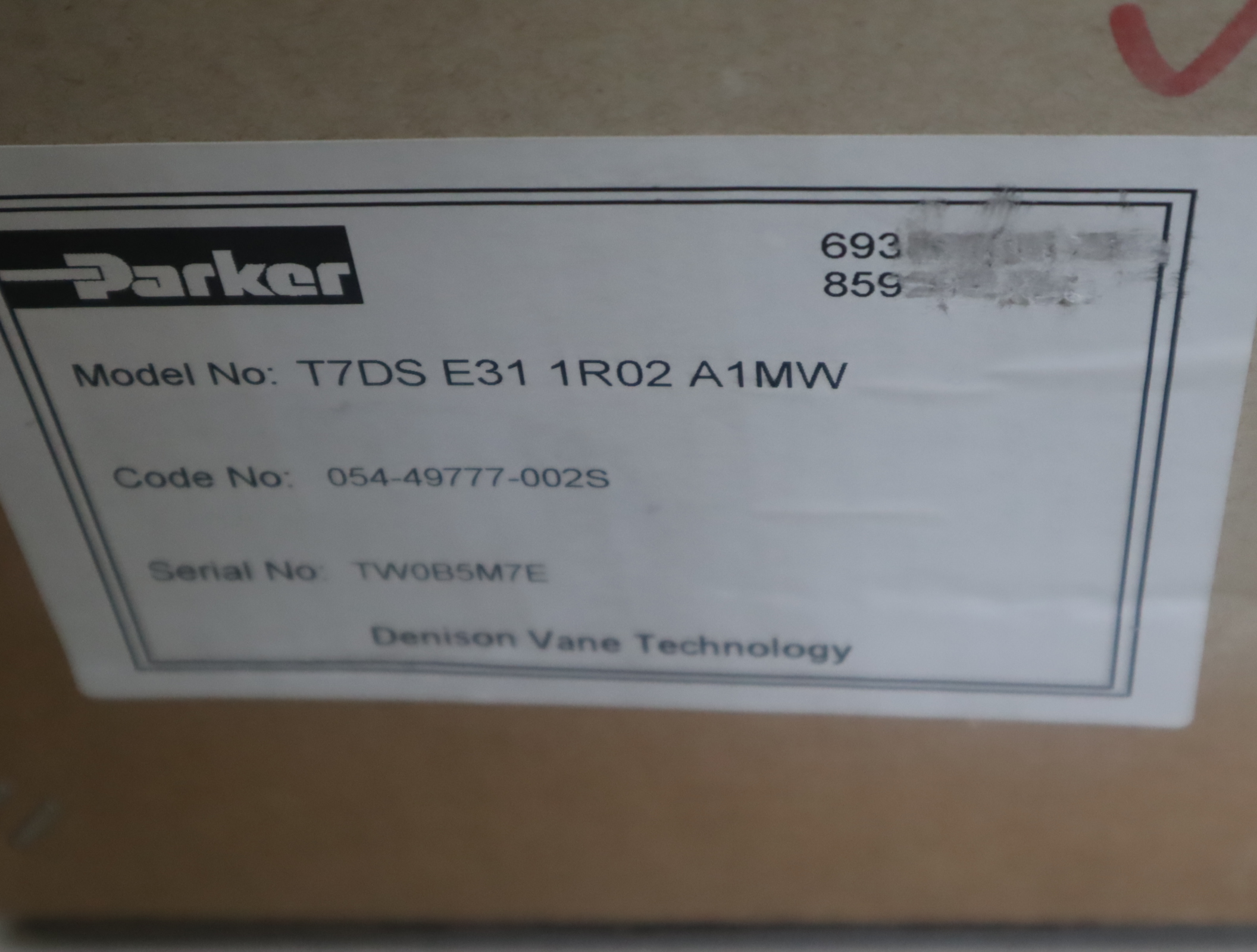 054-49777-002S T7DS E31 1R02 A1MW 美国派克PARKER叶片泵