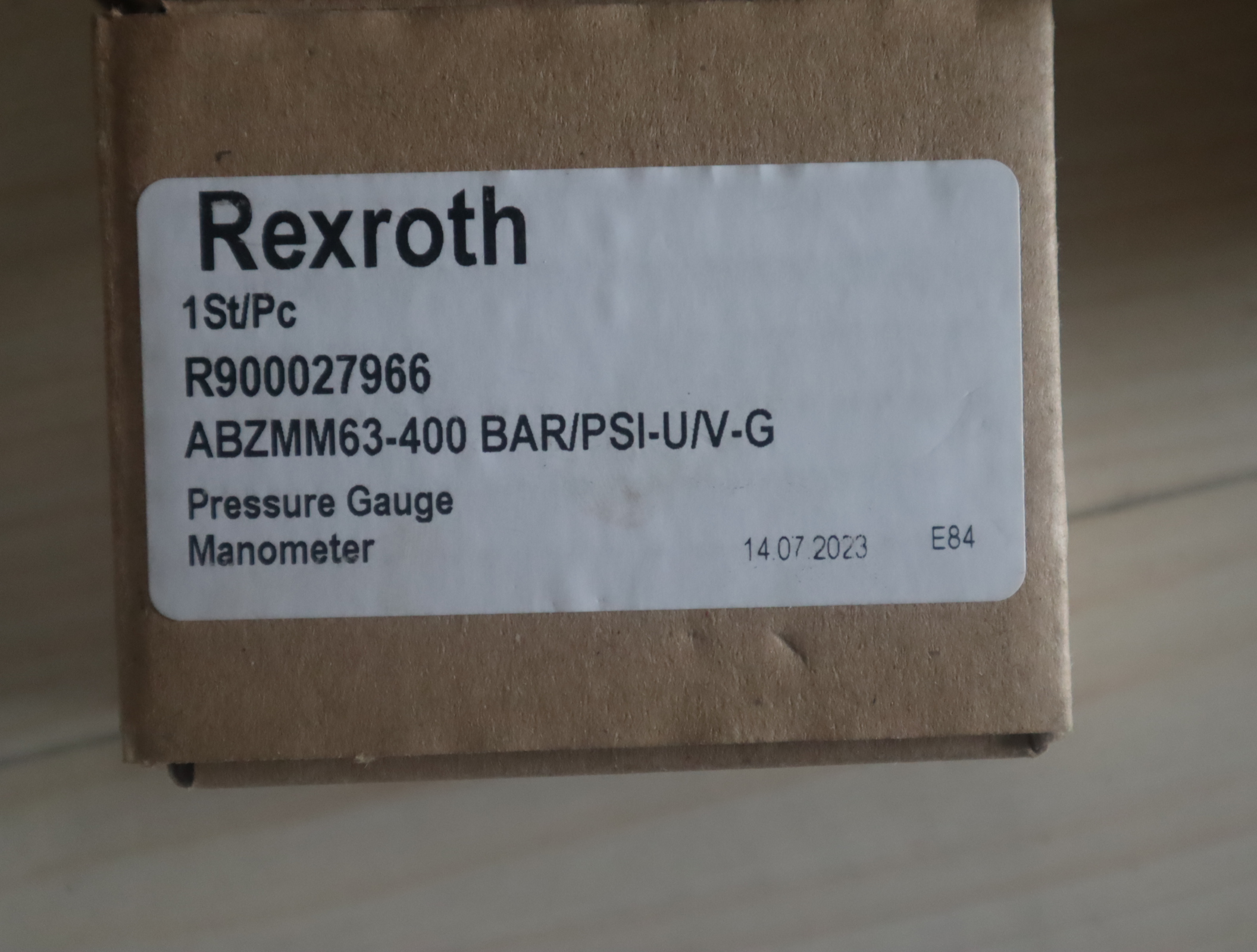 R900027966 ABZMM 63- 400BAR/PSI-U/V-G 力士乐REXROTH压力表