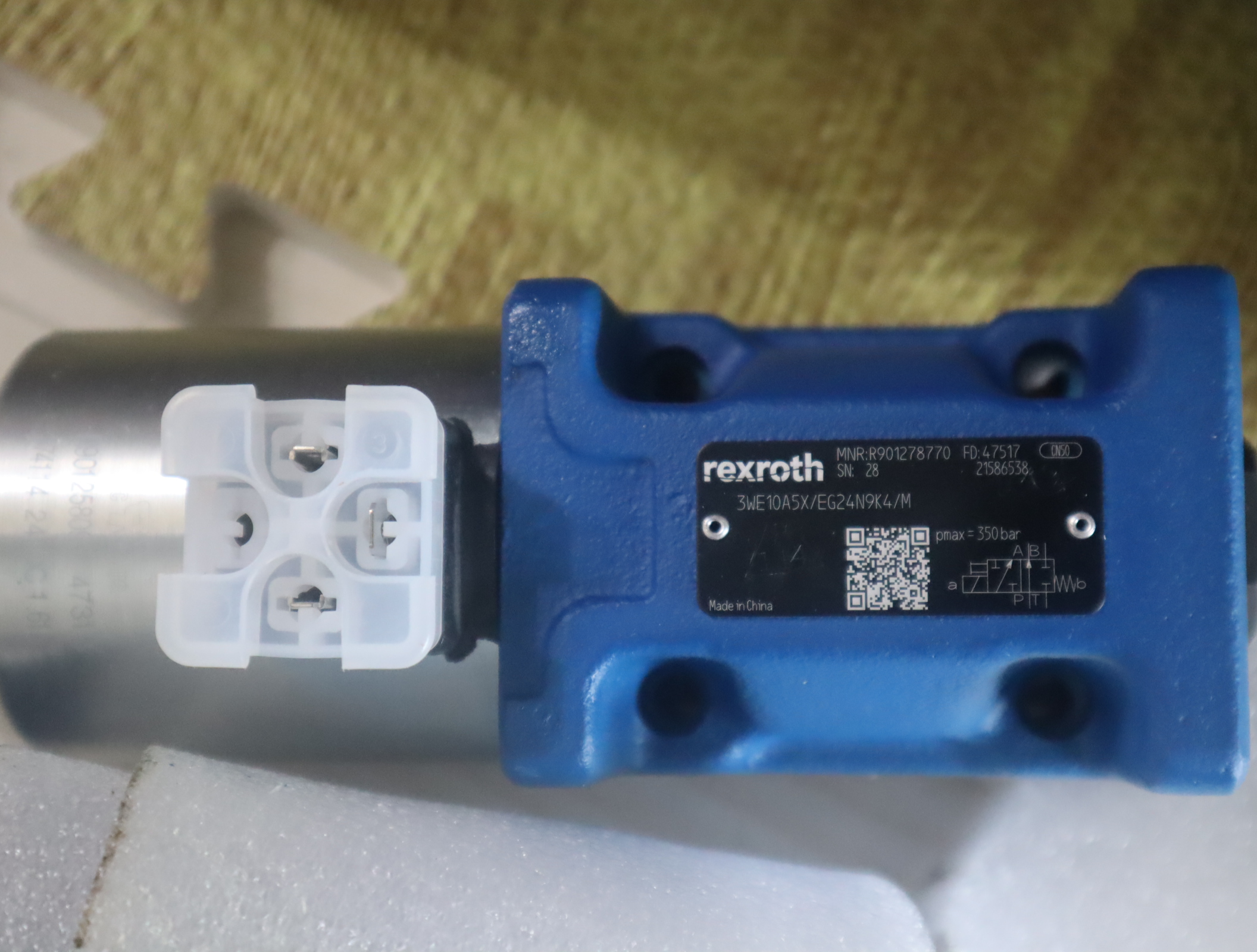 R901278770 3WE10A51/EG24N9K4/M 德国力士乐REXROTH电磁阀