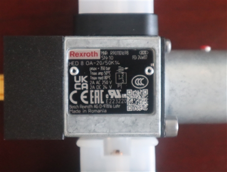 R901101698 HED8OA-2X/50K14 力士乐REXROTH压力开关压力继电器