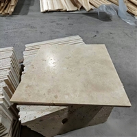 走廊地面 超白洞石文化石 米白色莱姆石罗马拼 白色碎拼石