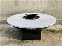 简约火锅桌  电磁炉火锅桌 餐饮涮烤一体桌定制