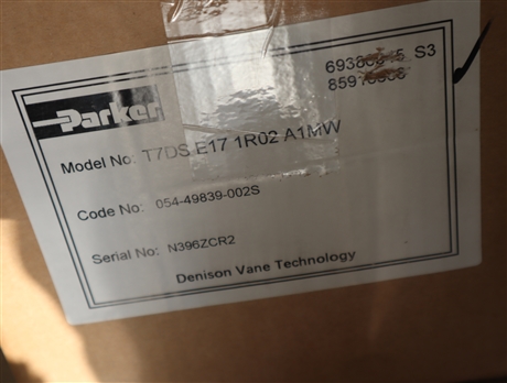 T7DS E17 1R02 A1MW 054-49839-002S 美国派克PARKER叶片泵