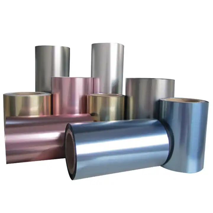 复合镀铝膜食品cpp铝膜原膜单片抗静电pet卷筒预涂膜铝箔pet材质